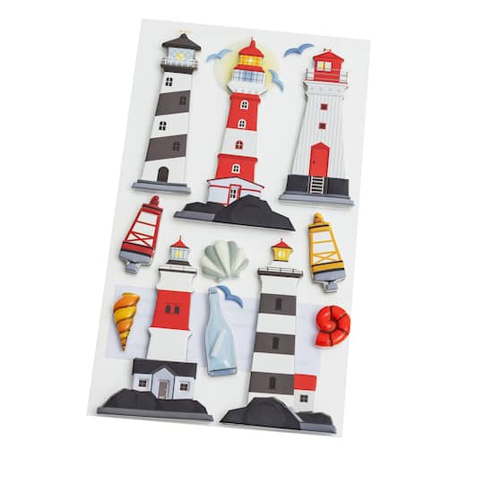 12 Pack: Lighthouse Dimensional Stickers by Recollections™